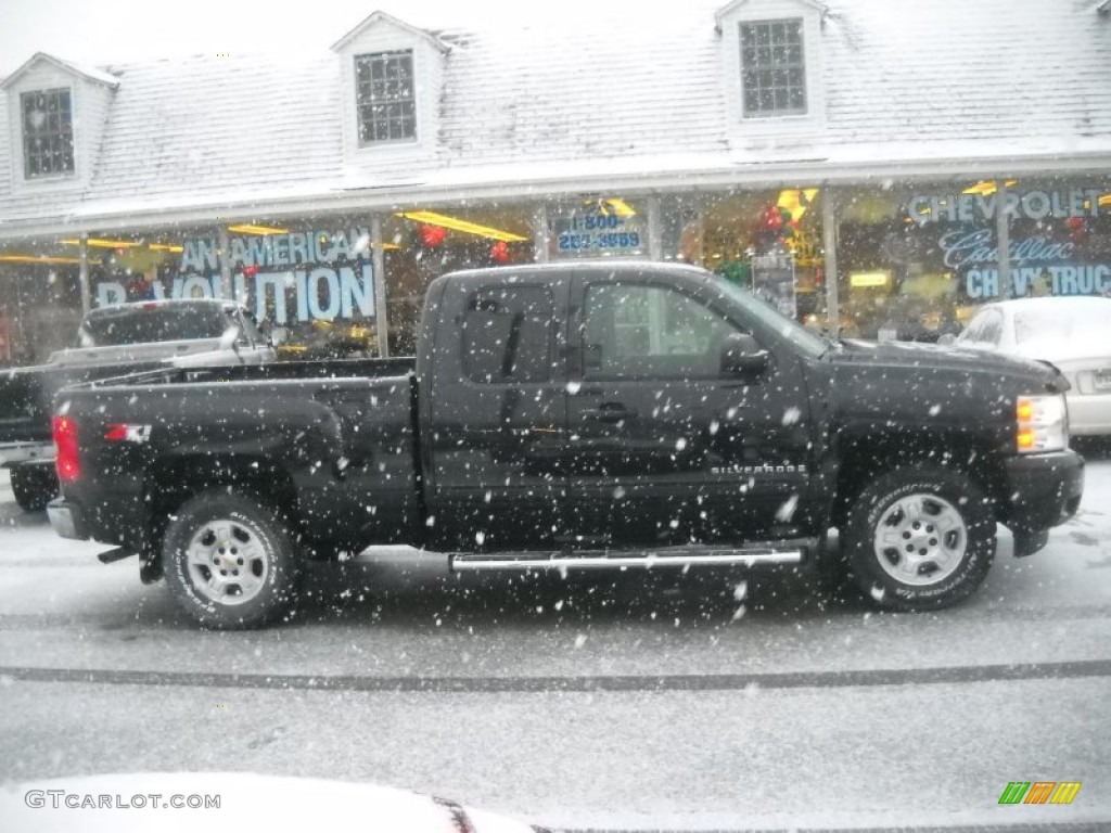 2009 Silverado 1500 LT Extended Cab 4x4 - Black Granite Metallic / Ebony photo #2