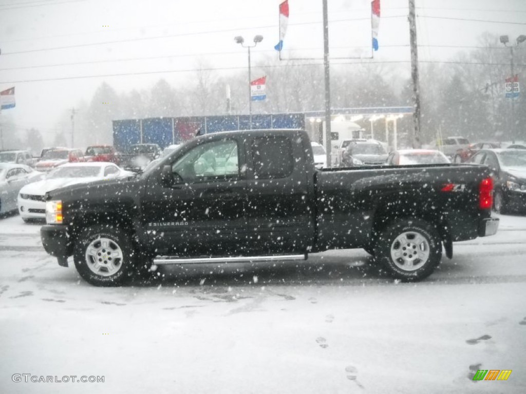 2009 Silverado 1500 LT Extended Cab 4x4 - Black Granite Metallic / Ebony photo #6