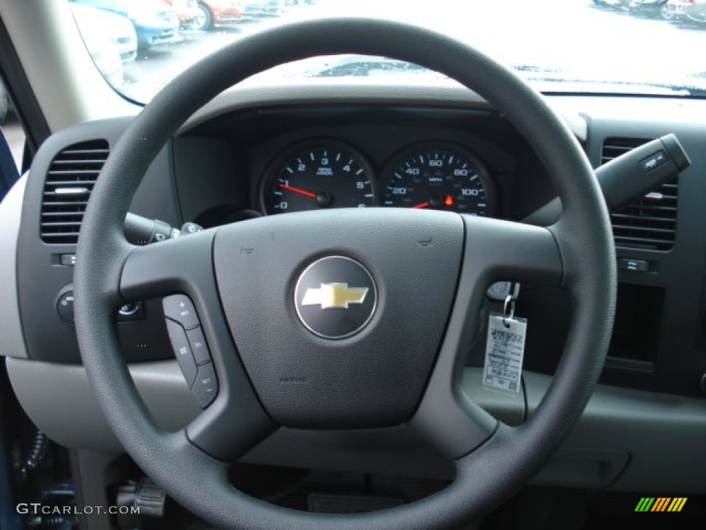 2012 Chevrolet Silverado 1500 Work Truck Regular Cab 4x4 Dark Titanium Steering Wheel Photo #59030083