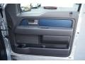 Raptor Black Leather/Cloth with Blue Accent Door Panel Photo for 2012 Ford F150 #59033053