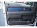 Raptor Black Leather/Cloth with Blue Accent Door Panel Photo for 2012 Ford F150 #59033162
