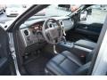 2012 Ford F150 Raptor Black Leather/Cloth with Blue Accent Interior Prime Interior Photo