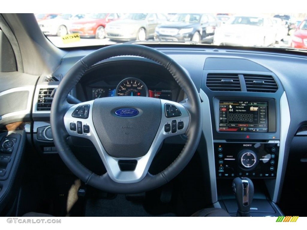 2012 Ford Explorer Limited Charcoal Black/Pecan Dashboard Photo #59033713