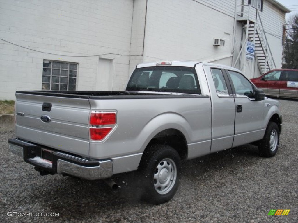 2010 F150 XL SuperCab 4x4 - Ingot Silver Metallic / Medium Stone photo #8