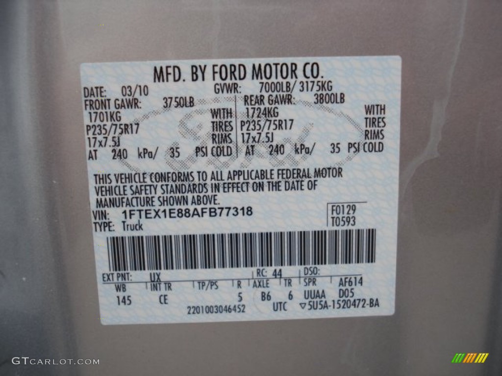 2010 F150 XL SuperCab 4x4 - Ingot Silver Metallic / Medium Stone photo #20