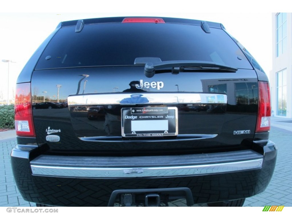 2008 Grand Cherokee Overland - Black / Saddle Brown/Dark Slate Gray photo #4