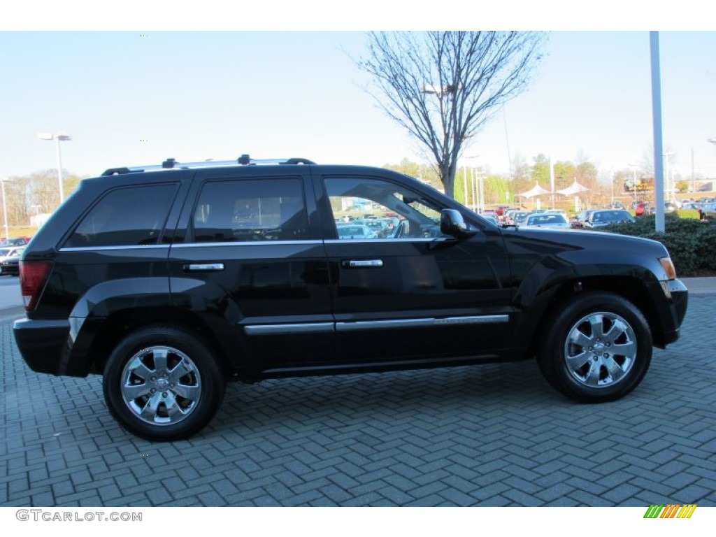 2008 Grand Cherokee Overland - Black / Saddle Brown/Dark Slate Gray photo #6