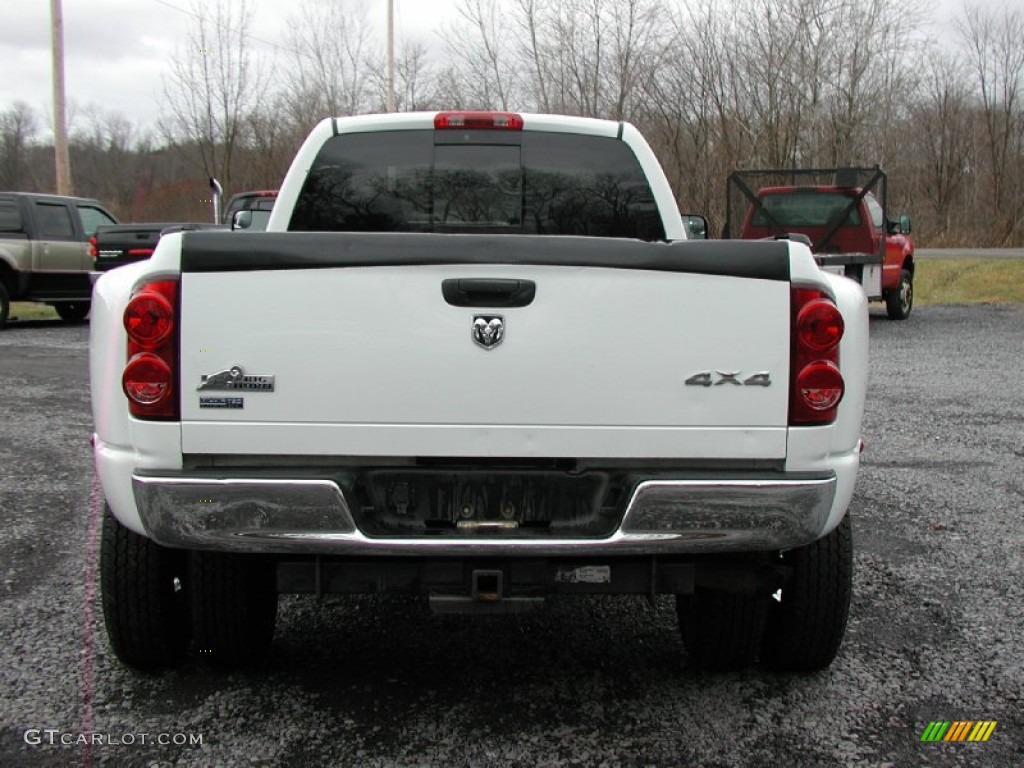 2008 Ram 3500 Big Horn Edition Quad Cab 4x4 Dually - Bright White / Medium Slate Gray photo #8