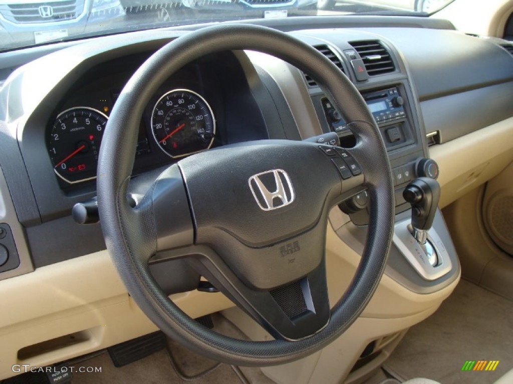 2009 Honda CR-V LX 4WD Ivory Steering Wheel Photo #59036398