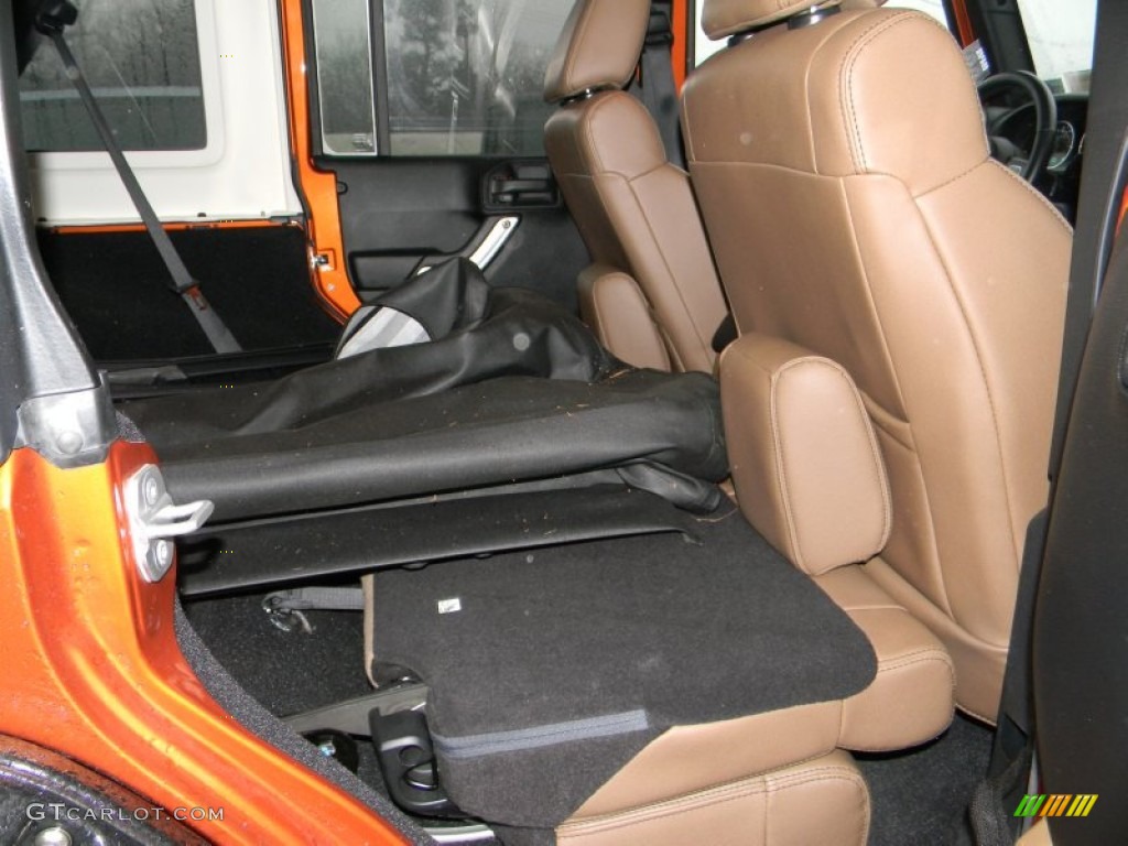 Black/Dark Saddle Interior 2011 Jeep Wrangler Unlimited Rubicon 4x4 Photo #59038591