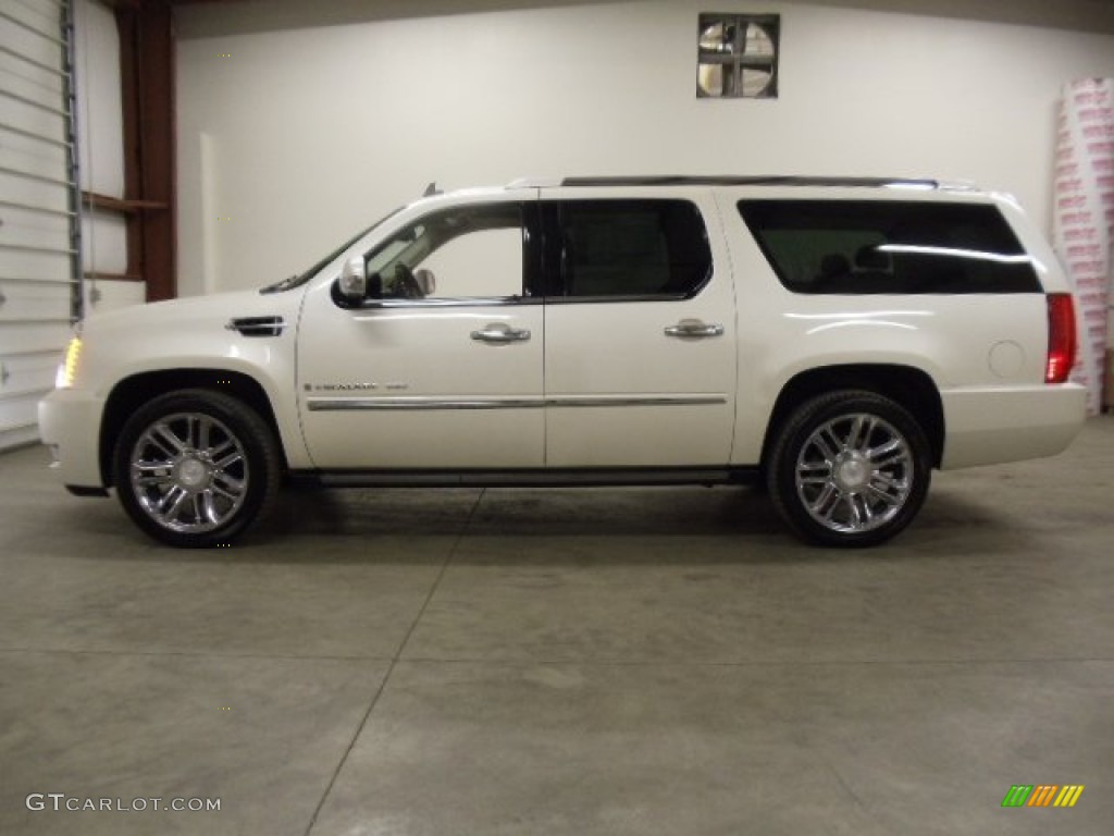 2008 Escalade ESV Platinum AWD - White Diamond / Cocoa/Very Light Linen photo #2