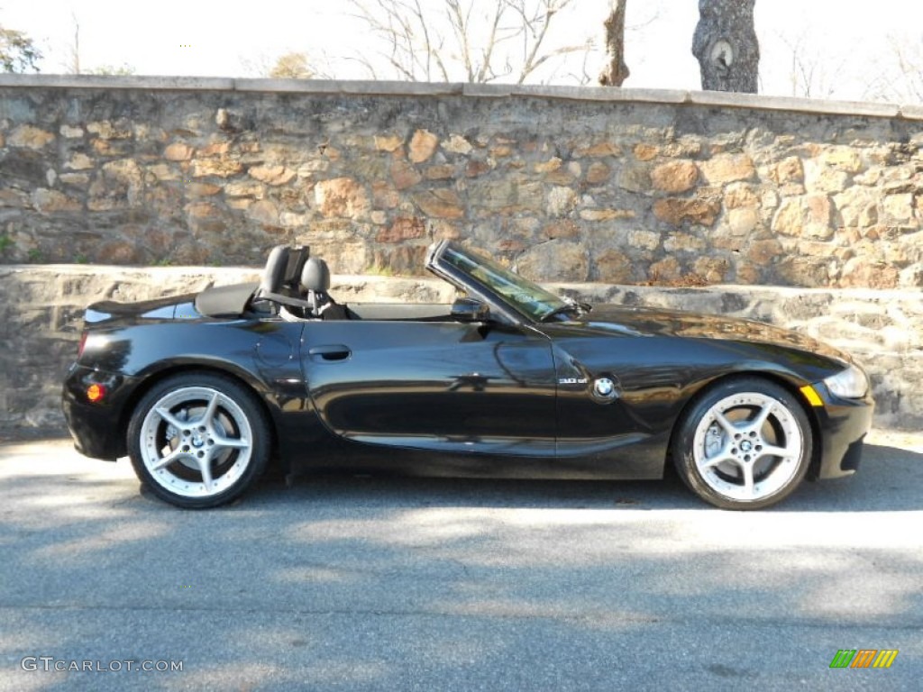 2006 Z4 3.0si Roadster - Black Sapphire Metallic / Black photo #2