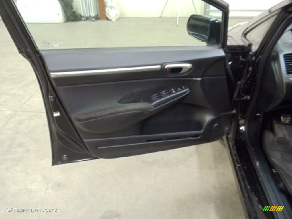 2009 Civic Si Sedan - Crystal Black Pearl / Black photo #9