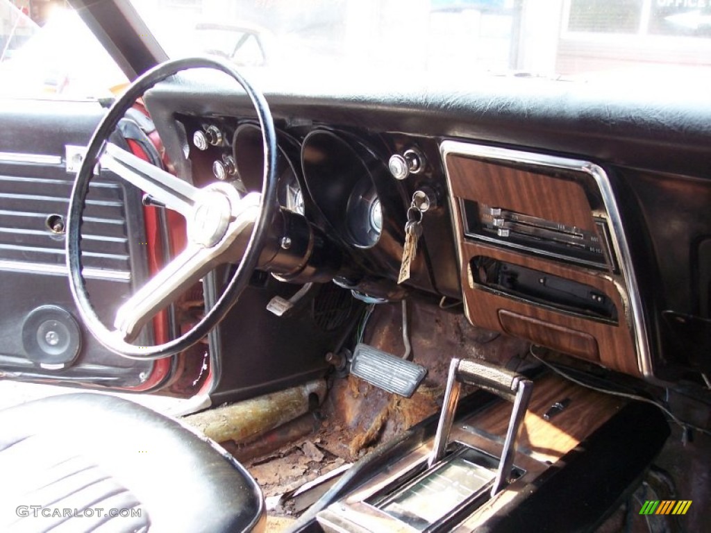 1968 Chevrolet Camaro Convertible Black Dashboard Photo #59039456