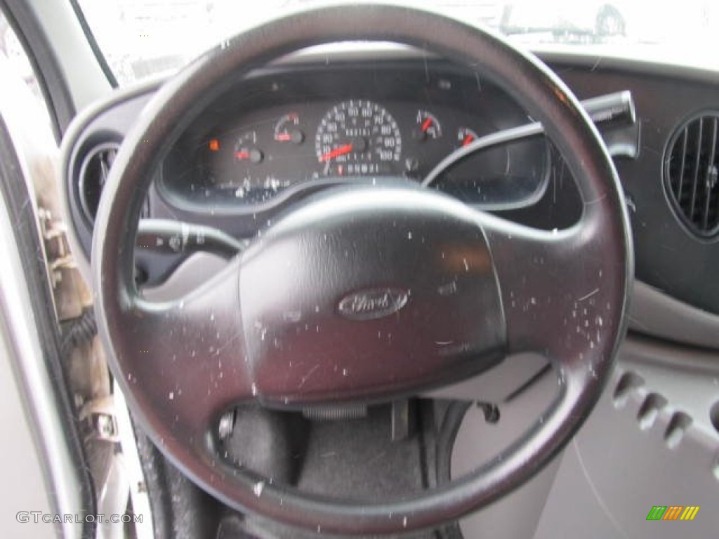 2002 Ford E Series Van E350 Commercial Medium Graphite Steering Wheel Photo #59039803