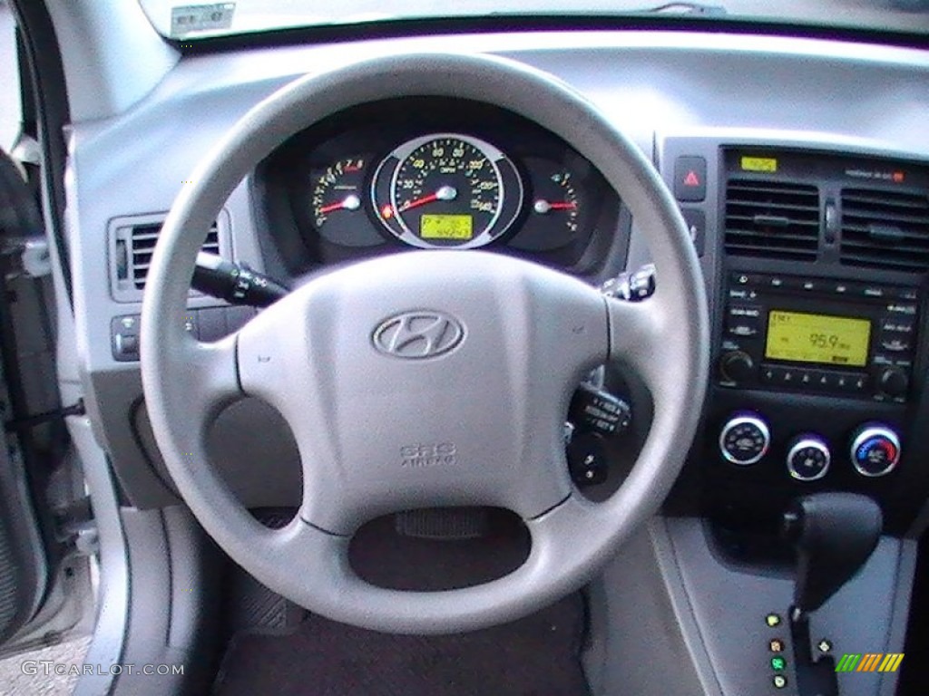 2009 Hyundai Tucson GLS Gray Steering Wheel Photo #59041687