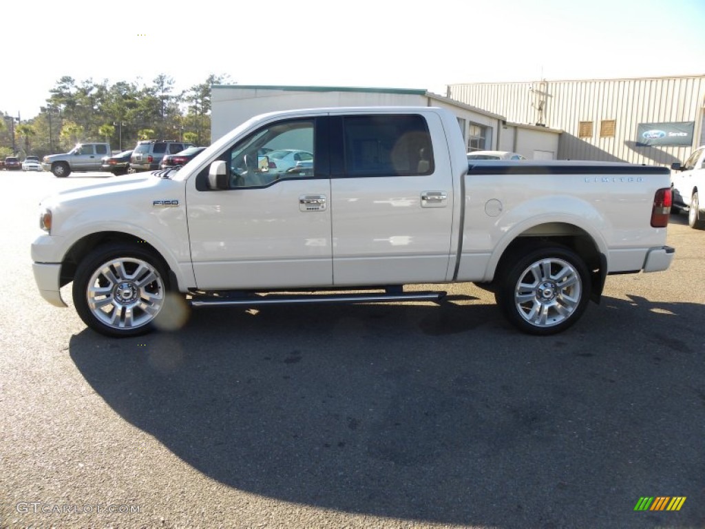 2008 F150 Limited SuperCrew - White Sand Tri-Coat / Tan photo #2