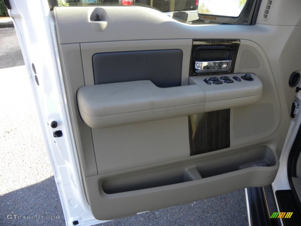 2008 F150 Limited SuperCrew - White Sand Tri-Coat / Tan photo #7