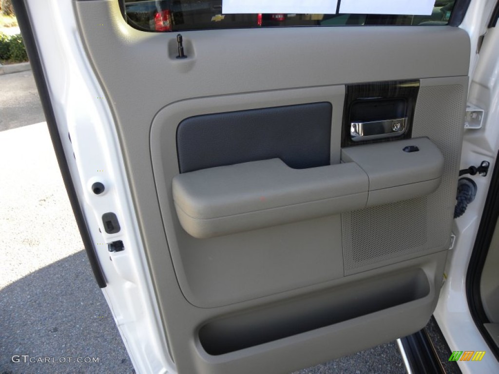 2008 F150 Limited SuperCrew - White Sand Tri-Coat / Tan photo #9