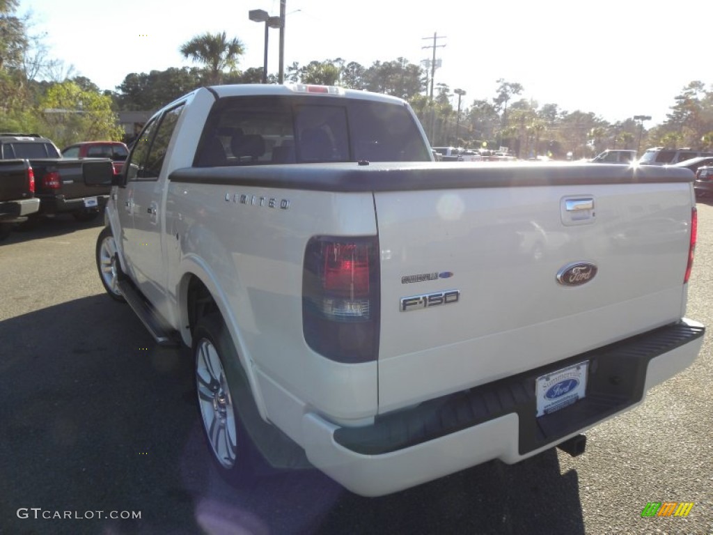 2008 F150 Limited SuperCrew - White Sand Tri-Coat / Tan photo #17