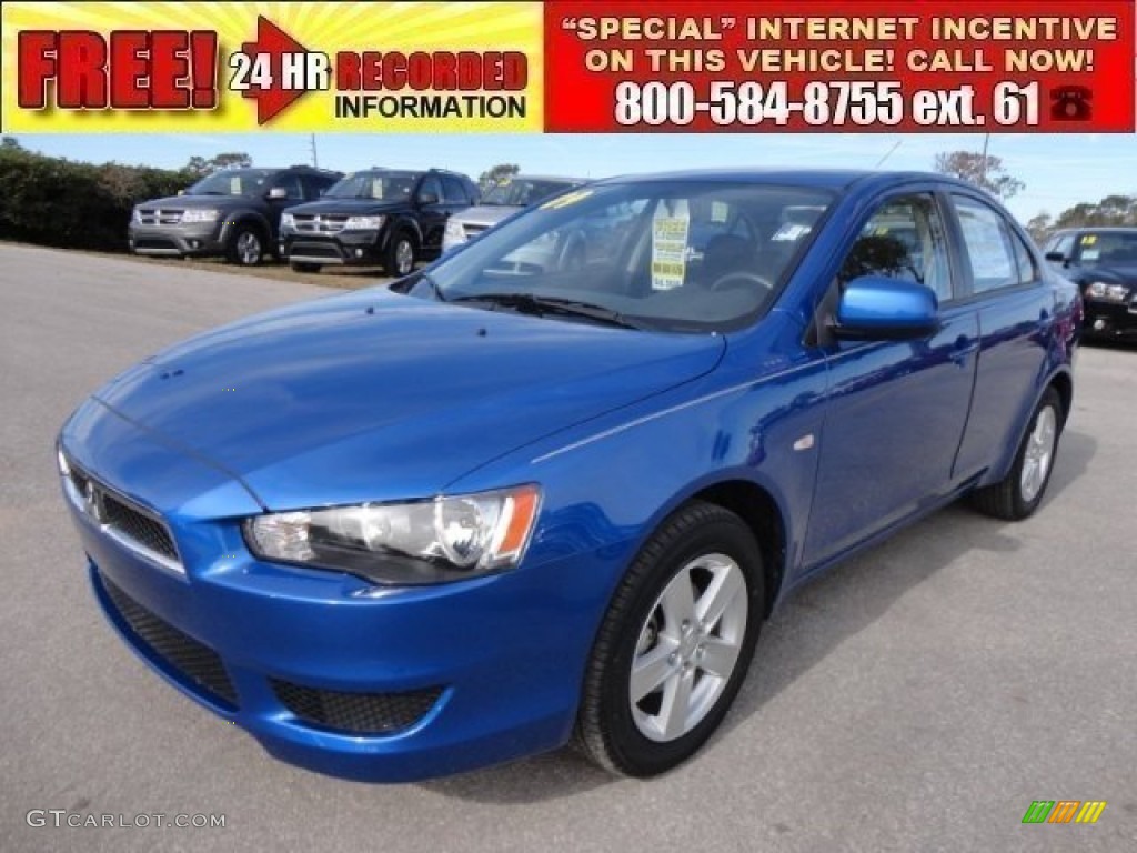 2009 Lancer ES - Octane Blue Pearl / Black photo #1