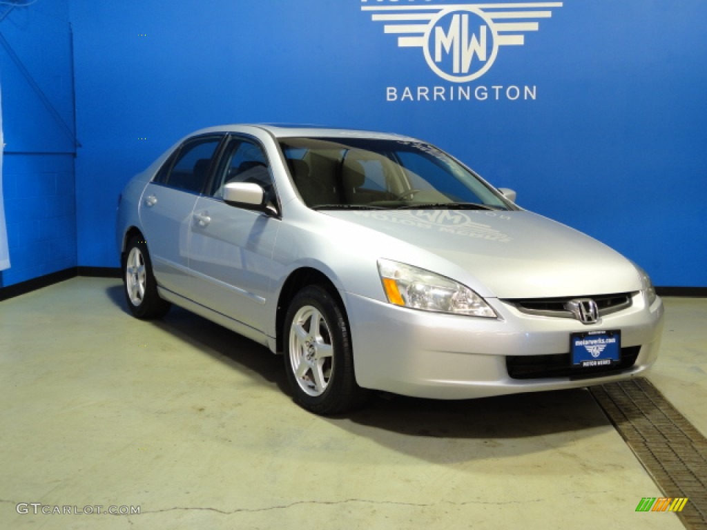 2003 Accord EX Sedan - Satin Silver Metallic / Black photo #1