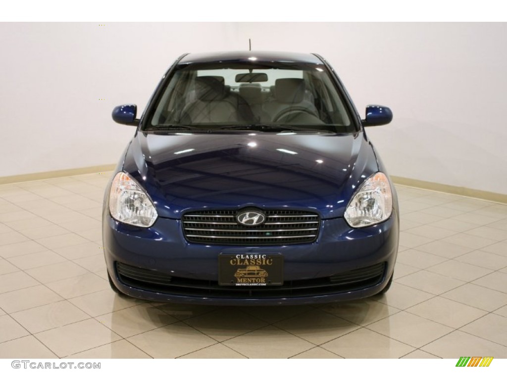 2010 Accent GLS 4 Door - Dark Sapphire Blue / Gray photo #2