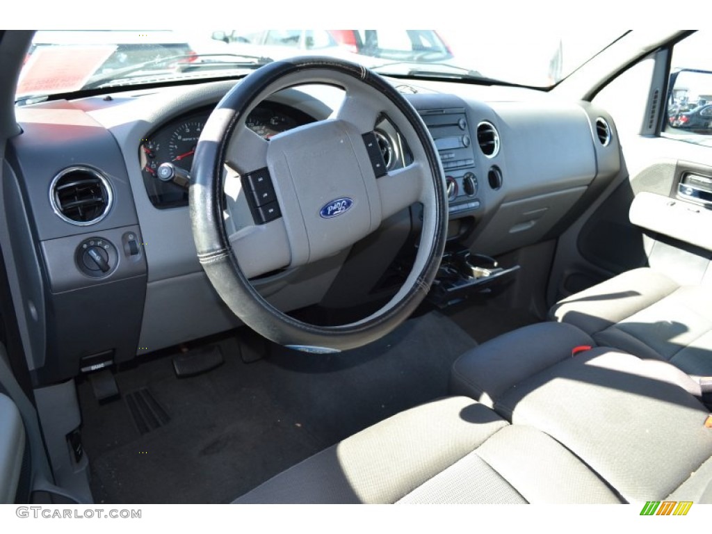 2005 F150 XLT SuperCab - Medium Wedgewood Blue Metallic / Medium Flint/Dark Flint Grey photo #4