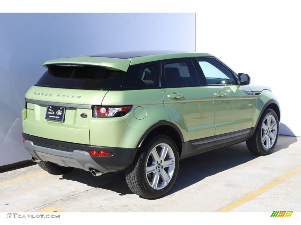 2012 Range Rover Evoque Pure - Colima Lime Metallic / Almond/Espresso photo #3