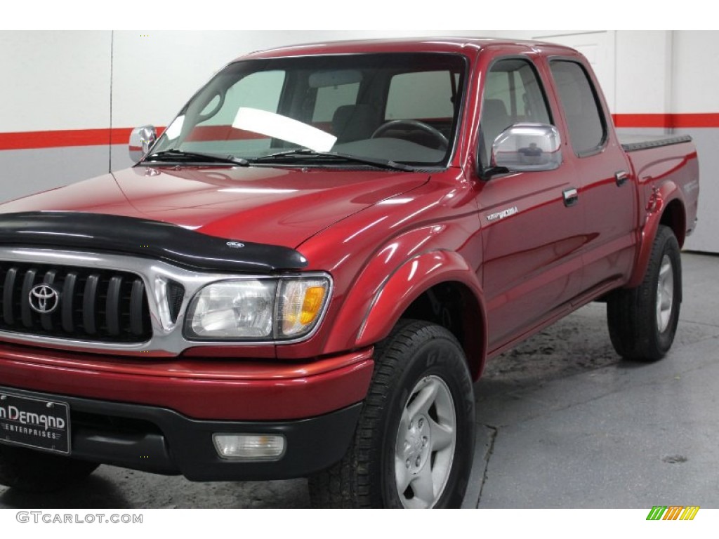 2004 Tacoma V6 TRD Double Cab 4x4 - Impulse Red Pearl / Charcoal photo #7