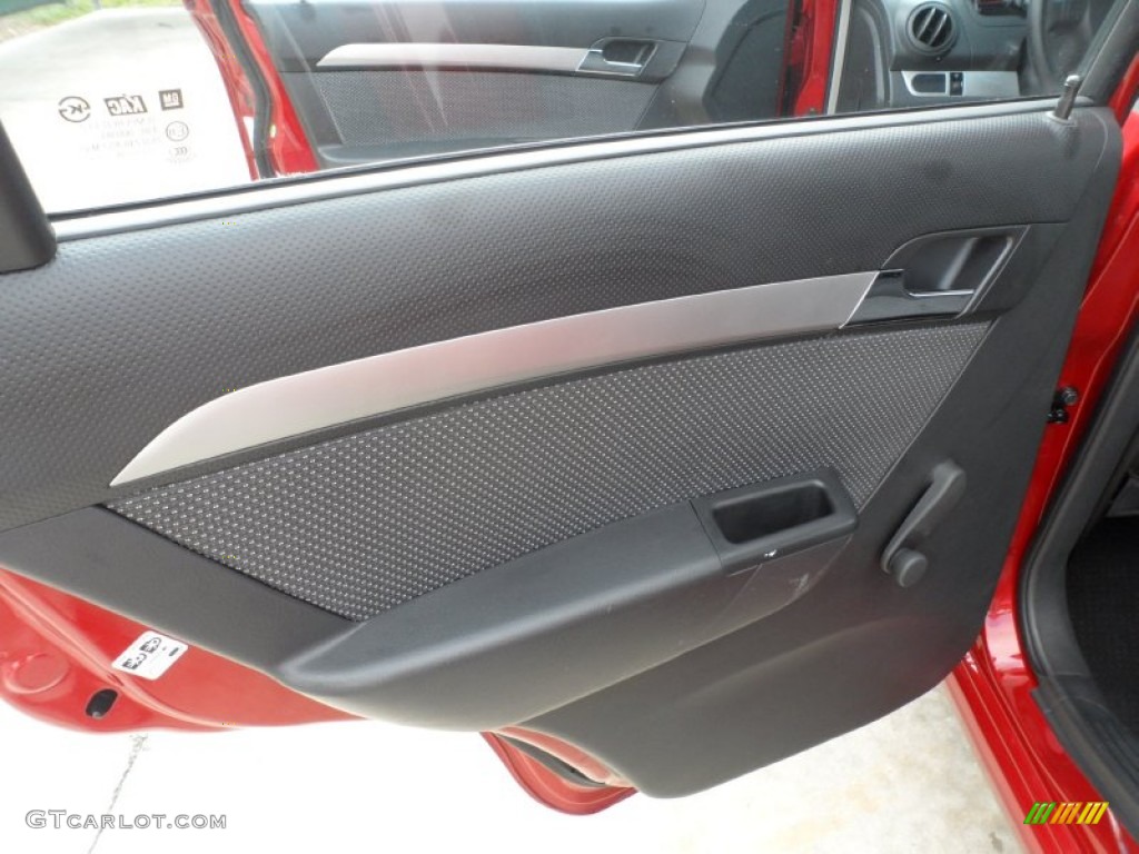 2010 Aveo LT Sedan - Sport Red / Charcoal photo #24