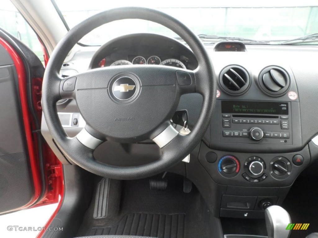 2010 Aveo LT Sedan - Sport Red / Charcoal photo #29