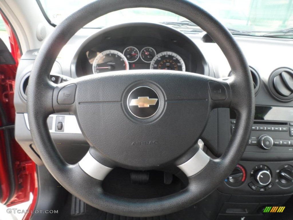2010 Aveo LT Sedan - Sport Red / Charcoal photo #35