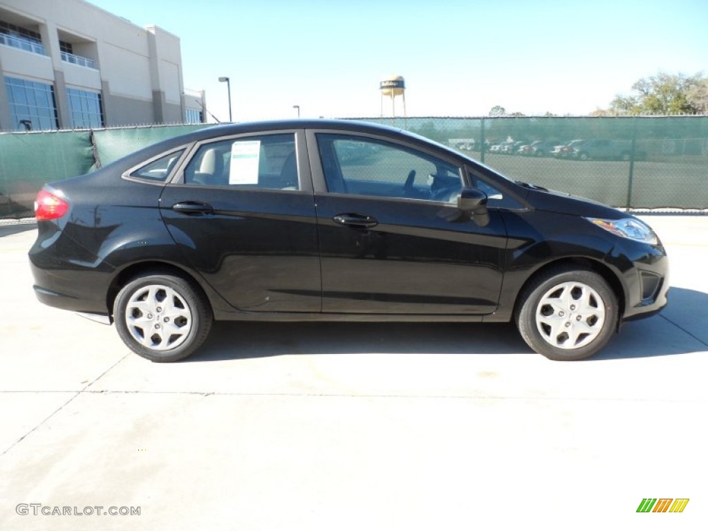 Tuxedo Black Metallic 2012 Ford Fiesta S Sedan Exterior Photo #59052088