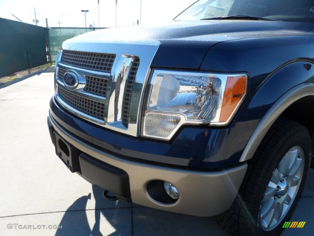 2012 F150 King Ranch SuperCrew 4x4 - Dark Blue Pearl Metallic / King Ranch Chaparral Leather photo #10