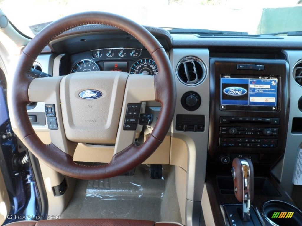 2012 F150 King Ranch SuperCrew 4x4 - Dark Blue Pearl Metallic / King Ranch Chaparral Leather photo #29