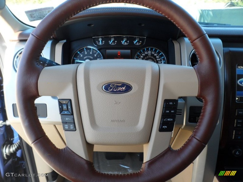 2012 F150 King Ranch SuperCrew 4x4 - Dark Blue Pearl Metallic / King Ranch Chaparral Leather photo #37