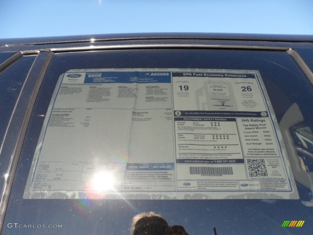 2012 Ford Edge Sport Window Sticker Photo #59053245
