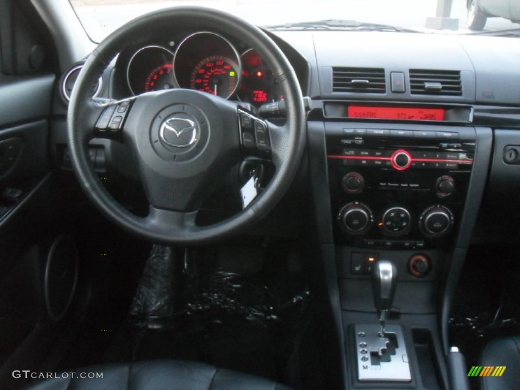2008 Mazda MAZDA3 s Grand Touring Sedan Black Dashboard Photo #59058978