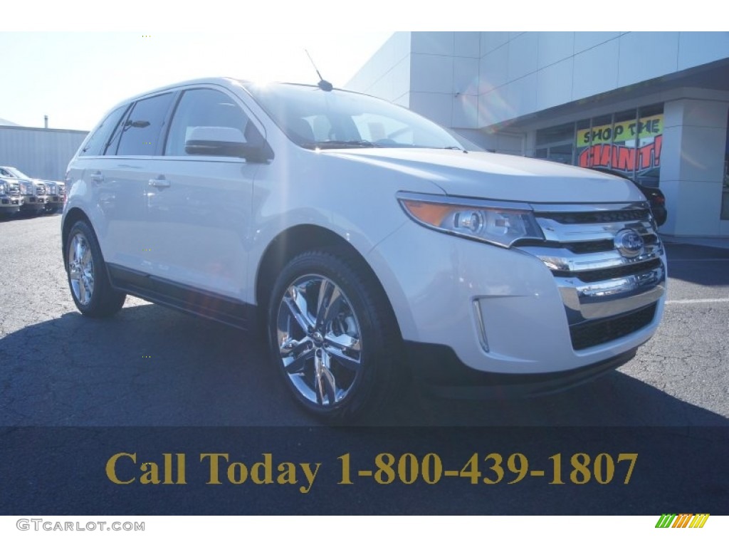 2012 Edge Limited EcoBoost - White Platinum Metallic Tri-Coat / Medium Light Stone photo #1