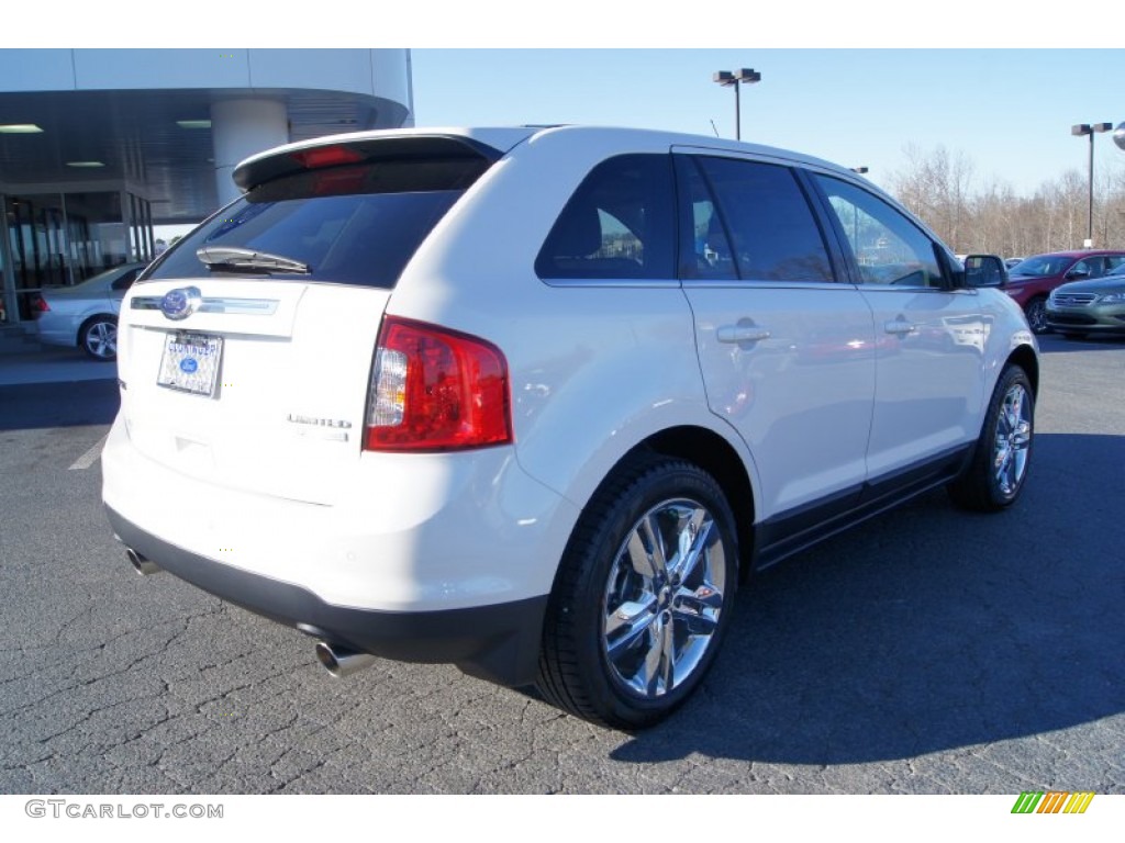 2012 Edge Limited EcoBoost - White Platinum Metallic Tri-Coat / Medium Light Stone photo #3