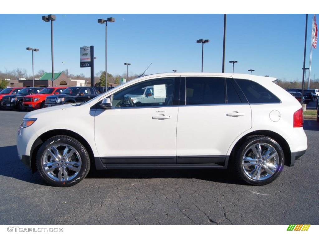 2012 Edge Limited EcoBoost - White Platinum Metallic Tri-Coat / Medium Light Stone photo #5