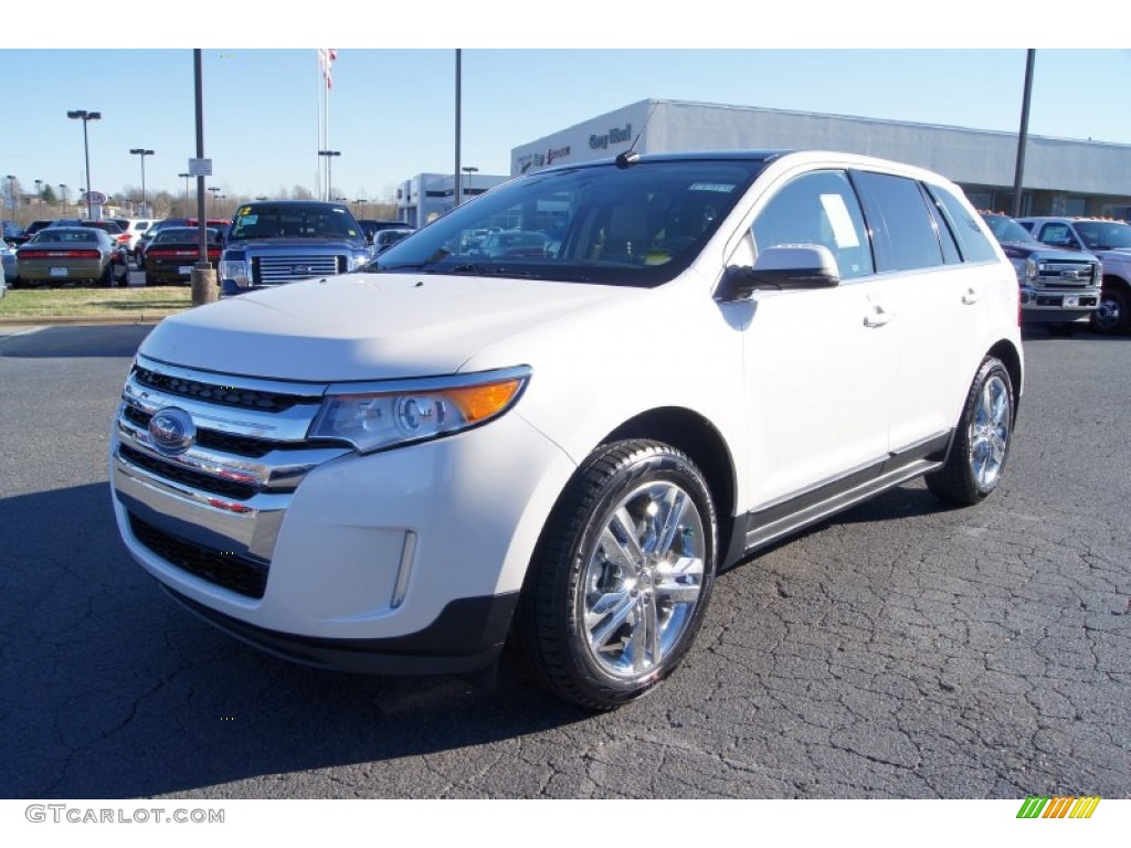 2012 Edge Limited EcoBoost - White Platinum Metallic Tri-Coat / Medium Light Stone photo #6