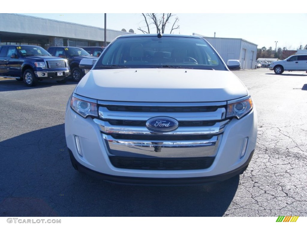 2012 Edge Limited EcoBoost - White Platinum Metallic Tri-Coat / Medium Light Stone photo #7