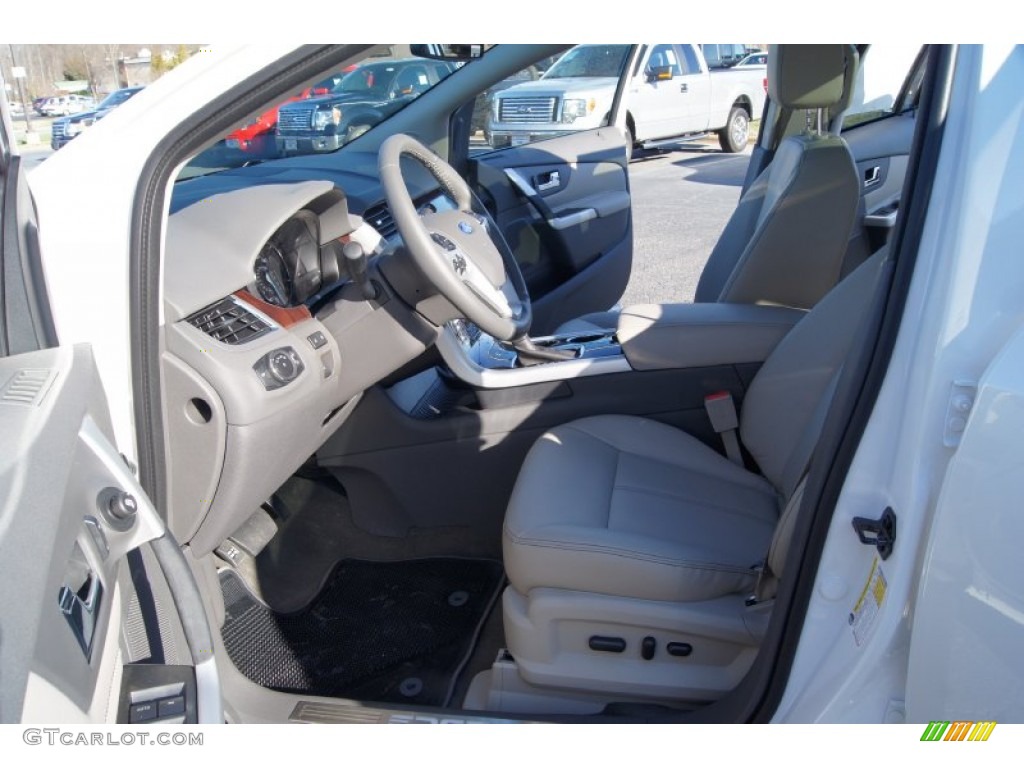 2012 Edge Limited EcoBoost - White Platinum Metallic Tri-Coat / Medium Light Stone photo #8