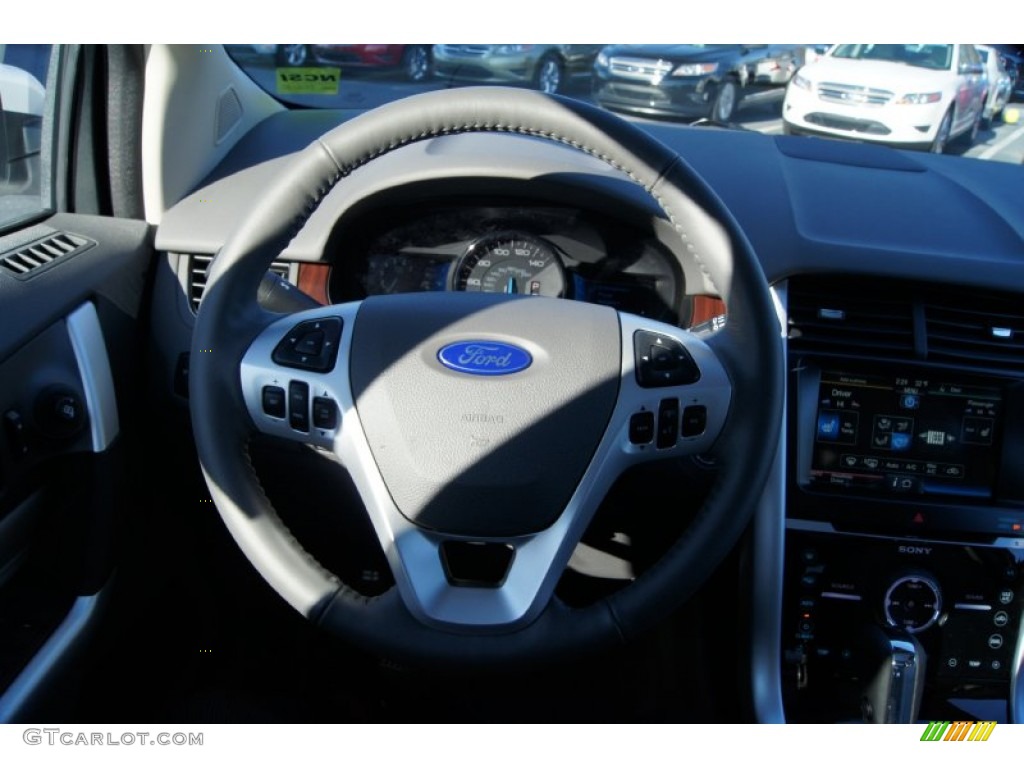 2012 Edge Limited EcoBoost - White Platinum Metallic Tri-Coat / Medium Light Stone photo #28