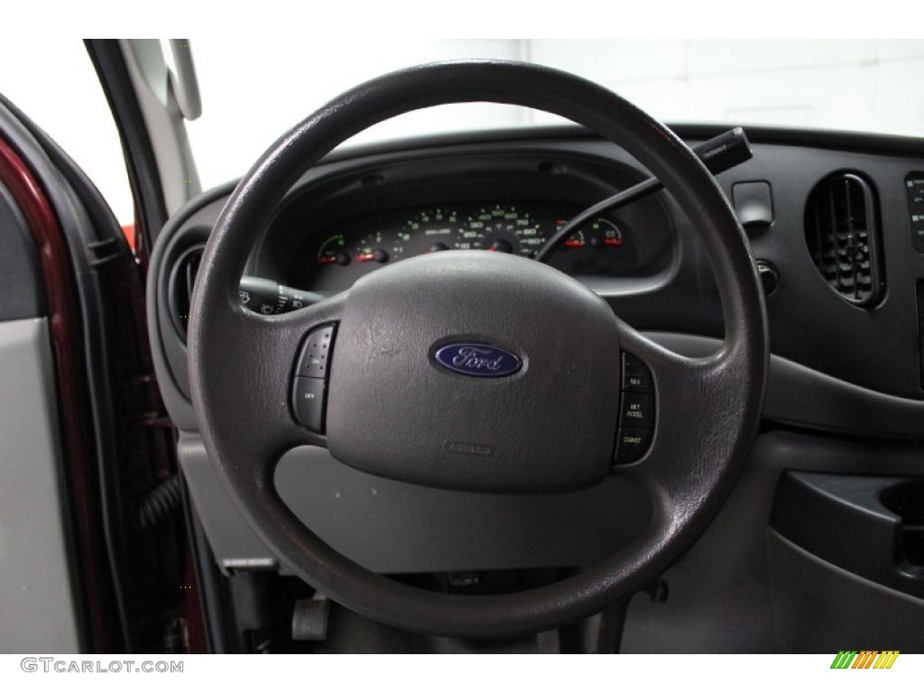 2006 Ford E Series Van E350 XLT Passenger Medium Flint Grey Steering Wheel Photo #59062205
