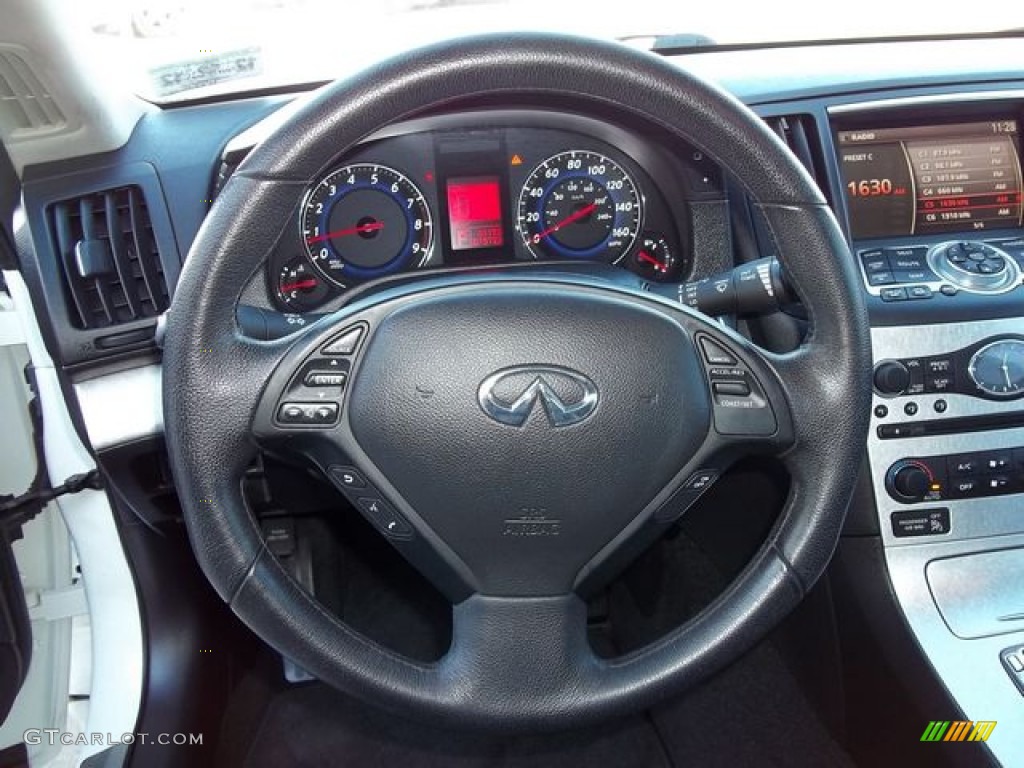 2009 Infiniti G 37 x Coupe Graphite Steering Wheel Photo #59062753