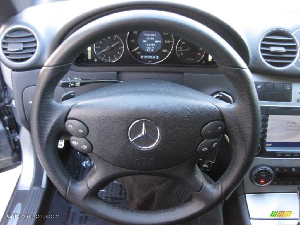 2009 Mercedes-Benz CLK 350 Grand Edition Coupe Tobacco Brown Steering Wheel Photo #59063073
