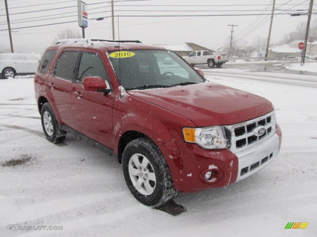 2010 Escape Limited V6 4WD - Sangria Red Metallic / Charcoal Black photo #8